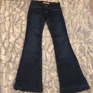 J Brand dark wash flared jeans